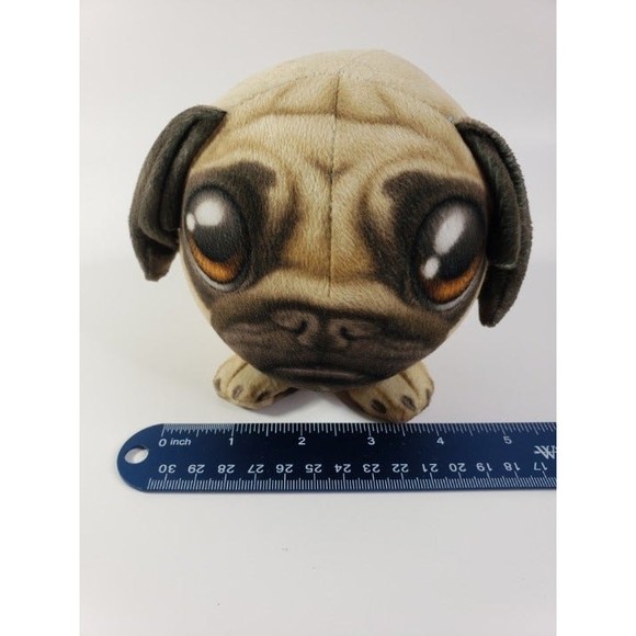 Pug Dog Fur Balls Plush Collectible Realistic Soft Toy Collectible 2016 - Picture 9 of 12